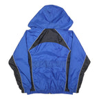 PUMA Mens Blue & Black Track Jacket M Polyester Hooded Zip Athletic Sportswear