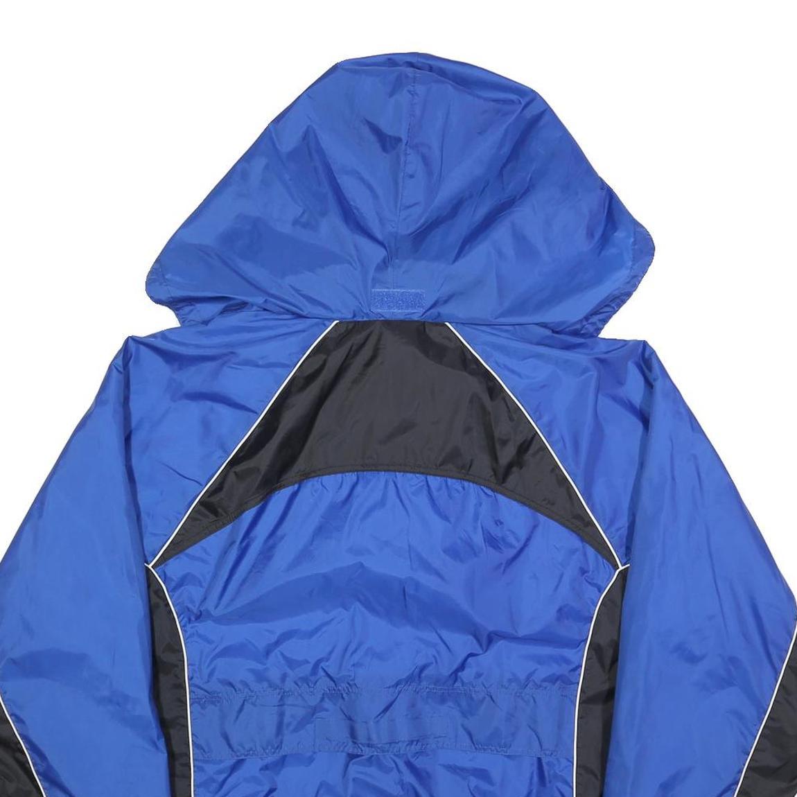 PUMA Mens Blue & Black Track Jacket M Polyester Hooded Zip Athletic Sportswear