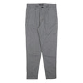 SONNY BONO Womens Cotton Blend Grey Slim Tapered Trousers W30 L28 Formal