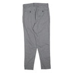 SONNY BONO Womens Cotton Blend Grey Slim Tapered Trousers W30 L28 Formal