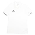 ADIDAS Mens White Polo Shirt L Cotton Blend Climalite Short Sleeve Basic