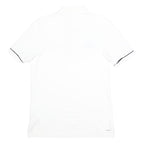 ADIDAS Mens White Polo Shirt L Cotton Blend Climalite Short Sleeve Basic