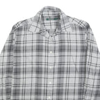 LAUREN RALPH LAUREN Womens Grey Check Shirt L Casual Cotton Blend Long Sleeve