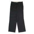 DICKIES Mens Polyester Blend Black Regular Straight Trousers W32 L32 Workwear