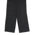 DICKIES Mens Polyester Blend Black Regular Straight Trousers W32 L32 Workwear