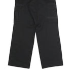 DICKIES Mens Polyester Blend Black Regular Straight Trousers W32 L32 Workwear