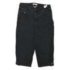 LEVI'S Womens Black Denim Casual Shorts L W30 Classic Fit Button Closure