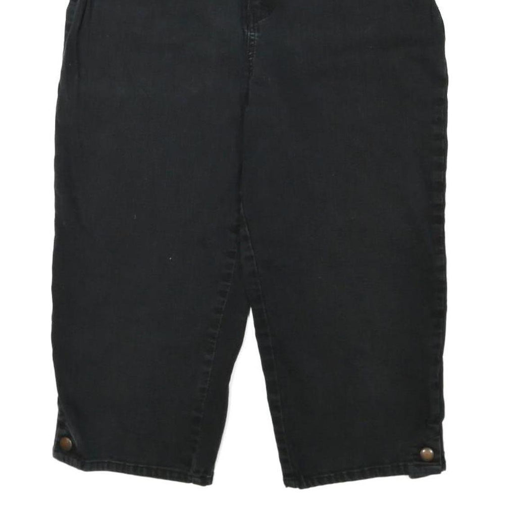 LEVI'S Womens Black Denim Casual Shorts L W30 Classic Fit Button Closure