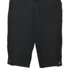 LEVI'S Womens Black Denim Casual Shorts L W30 Classic Fit Button Closure