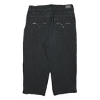 LEVI'S Womens Black Denim Casual Shorts L W30 Classic Fit Button Closure