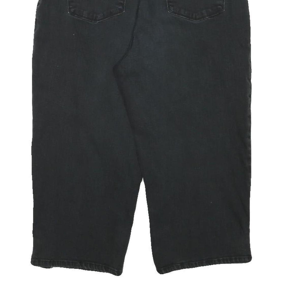 LEVI'S Womens Black Denim Casual Shorts L W30 Classic Fit Button Closure