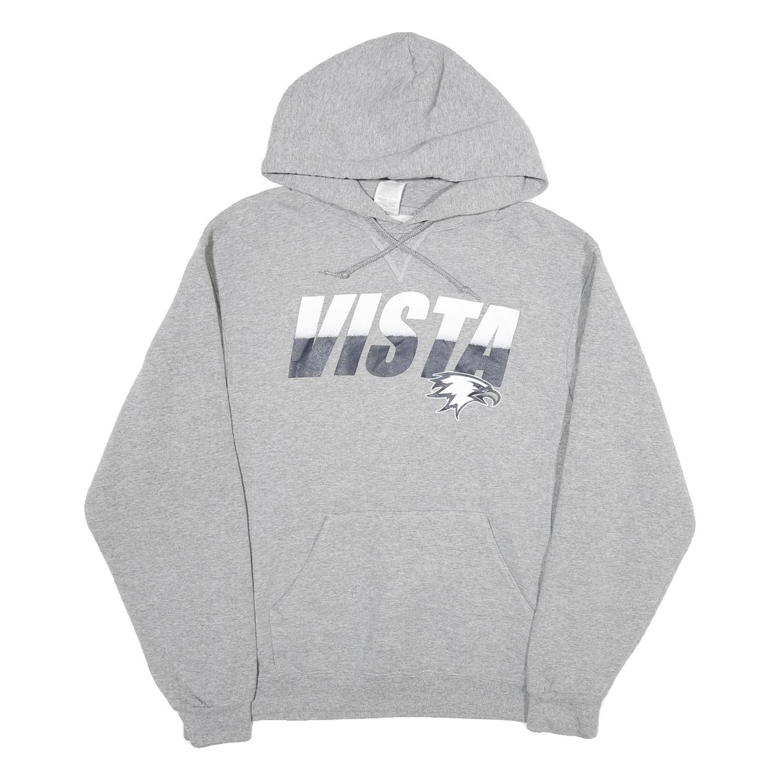 RUSSELL ATHLETIC Mens Grey Vista Hoodie M Casual Cotton Pullover Sweatshirt