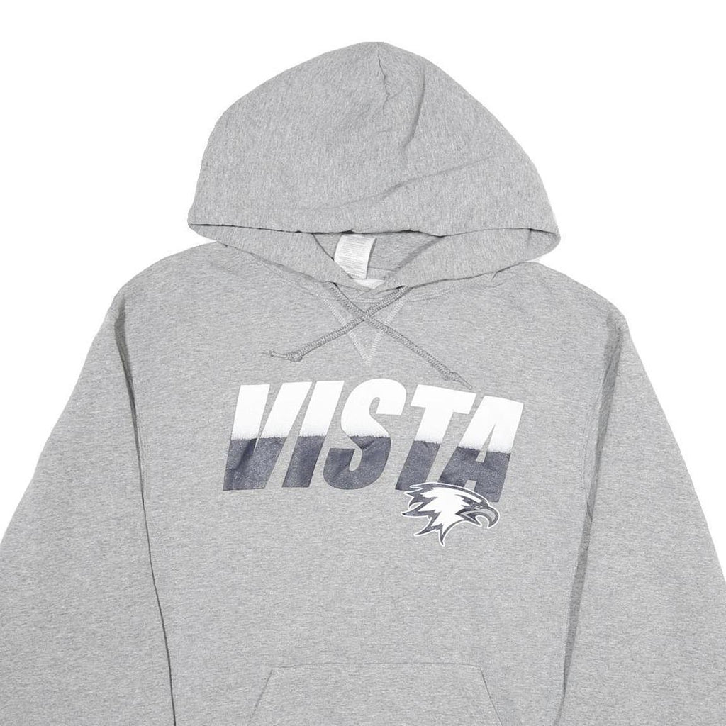 RUSSELL ATHLETIC Mens Grey Vista Hoodie M Casual Cotton Pullover Sweatshirt