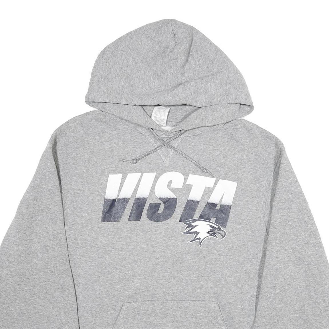 RUSSELL ATHLETIC Mens Grey Vista Hoodie M Casual Cotton Pullover Sweatshirt