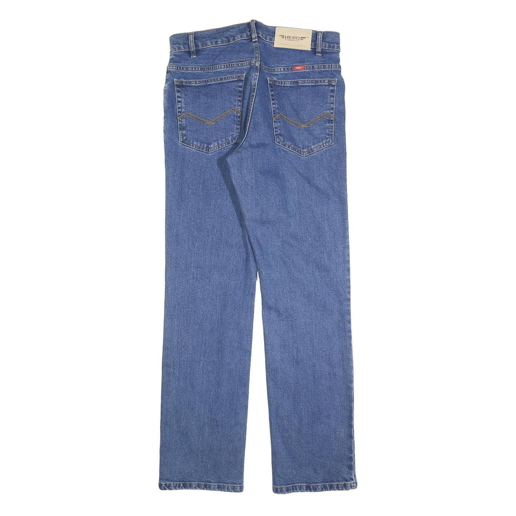 HERO BY JOHN MEDDOX Mens Jeans Blue Regular Straight Denim Medium W33 L32