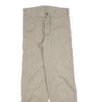 CARHARTT Mens Relaxed Beige Cotton Blend Trousers W28 L32 Zip Casual Workwear
