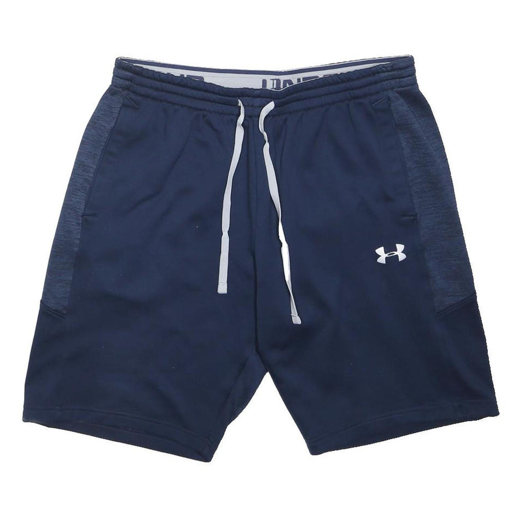 UNDER ARMOUR Mens Shorts Blue Casual L W32 Cotton Blend Comfortable Drawstring
