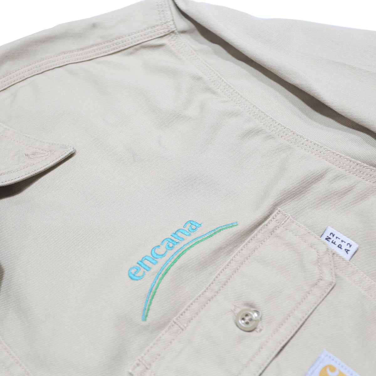 CARHARTT Mens Beige Workwear Shirt XL Cotton Blend Durable Pockets