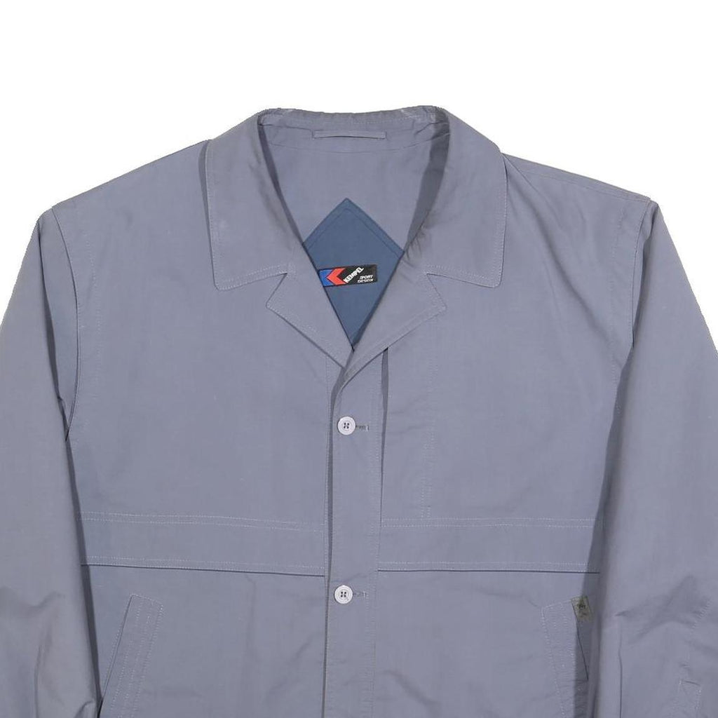 KEMPEL Mens Blue Jacket XL Cotton Blend Button Closure Classic Fit Casual