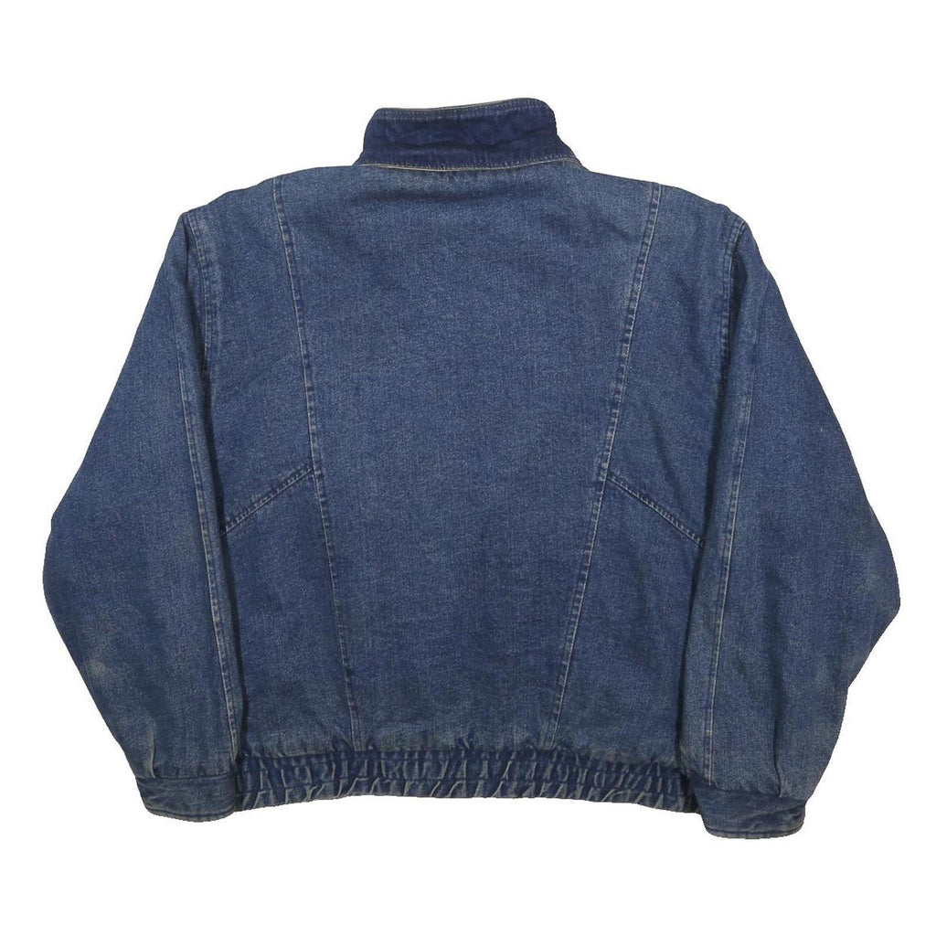 STEEL SPORT Mens Blue Denim Jacket XL Cotton Zip Casual Outerwear
