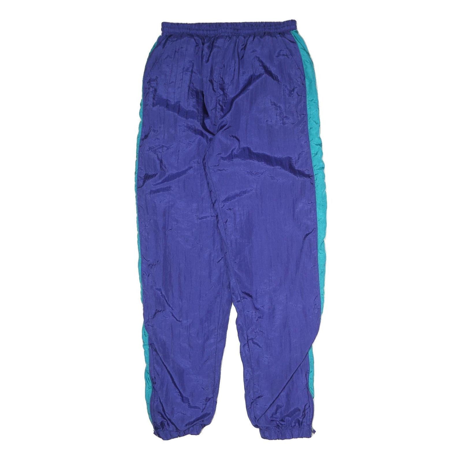 Mens Joggers Blue & Teal Relaxed Straight 2XL W28 L32 Polyester Blend