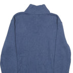 POLO RALPH LAUREN Mens Blue Pullover Plain Half Button Crew Neck Regular L