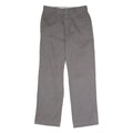DICKIES Mens Polyester Blend Classic Grey Trousers W32 L32 Workwear Zip Closure