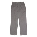 DICKIES Mens Polyester Blend Classic Grey Trousers W32 L32 Workwear Zip Closure