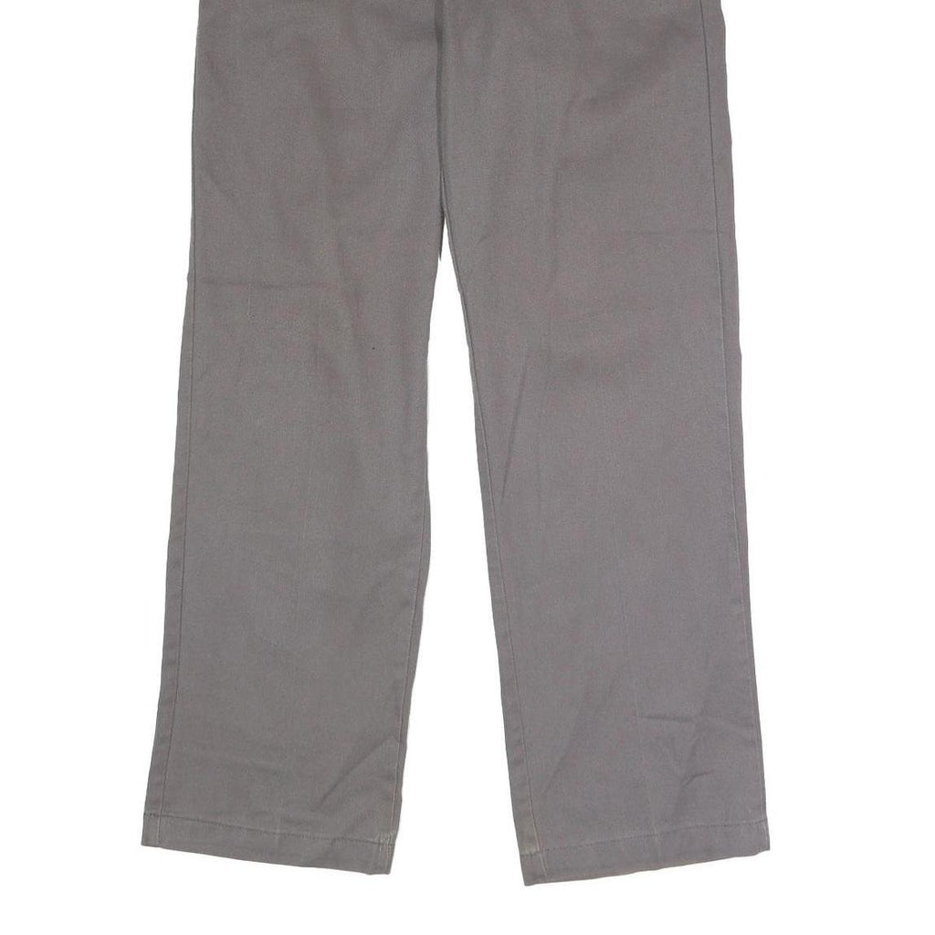 DICKIES Mens Polyester Blend Classic Grey Trousers W32 L32 Workwear Zip Closure