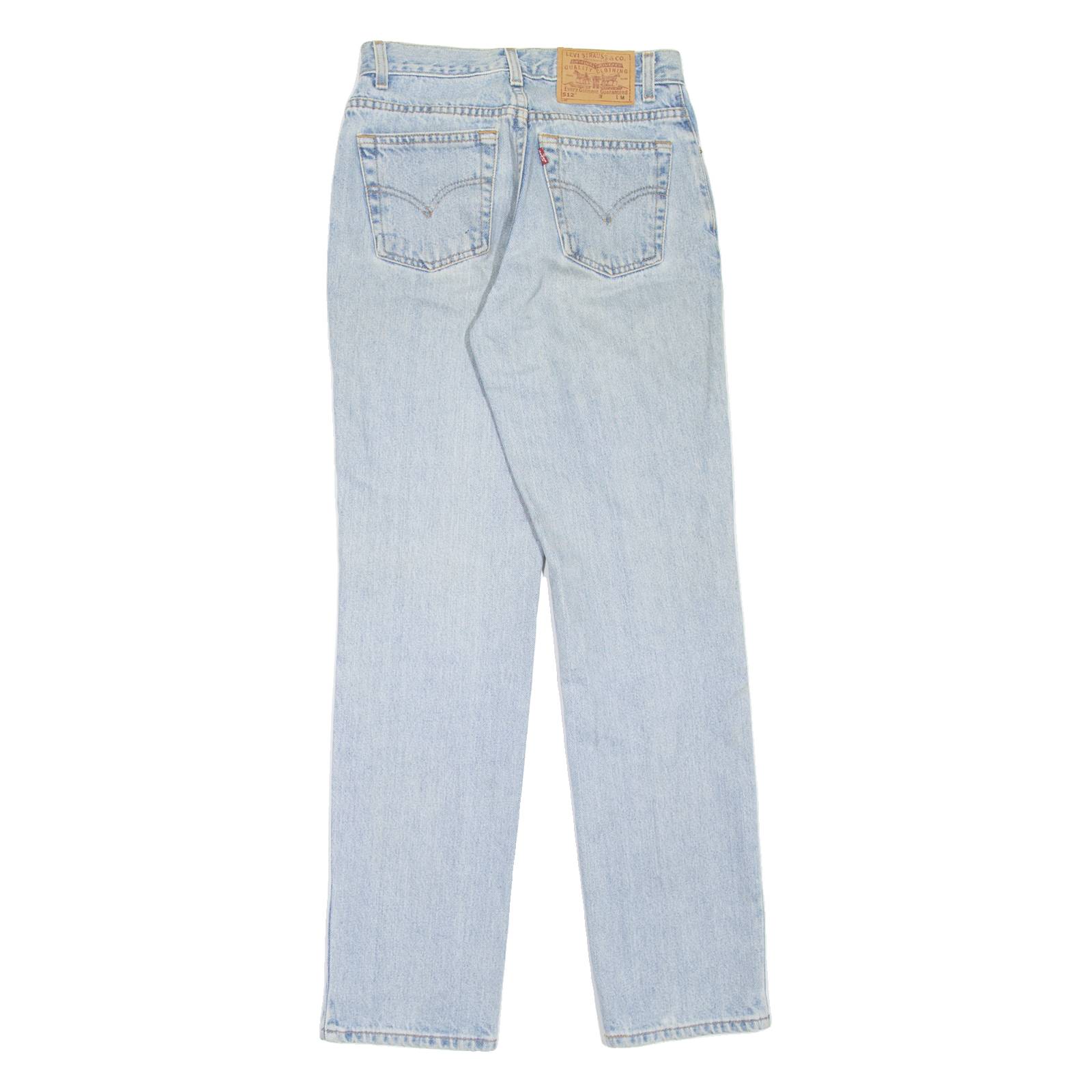 LEVI'S 512 Womens Jeans Blue Slim Straight 90s Stone Wash W25 L30