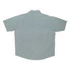WRANGLER Mens Blue Cotton Blend Casual Shirt XL Short Sleeve Button Pocket