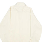 Mens White Plain Polyester Blend Long Sleeve Shirt S Classic Formal Button Down