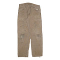 DICKIES Mens Cotton Blend Beige Regular Fit Straight Trousers W34 L32 Workwear