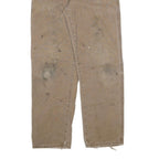 DICKIES Mens Cotton Blend Beige Regular Fit Straight Trousers W34 L32 Workwear