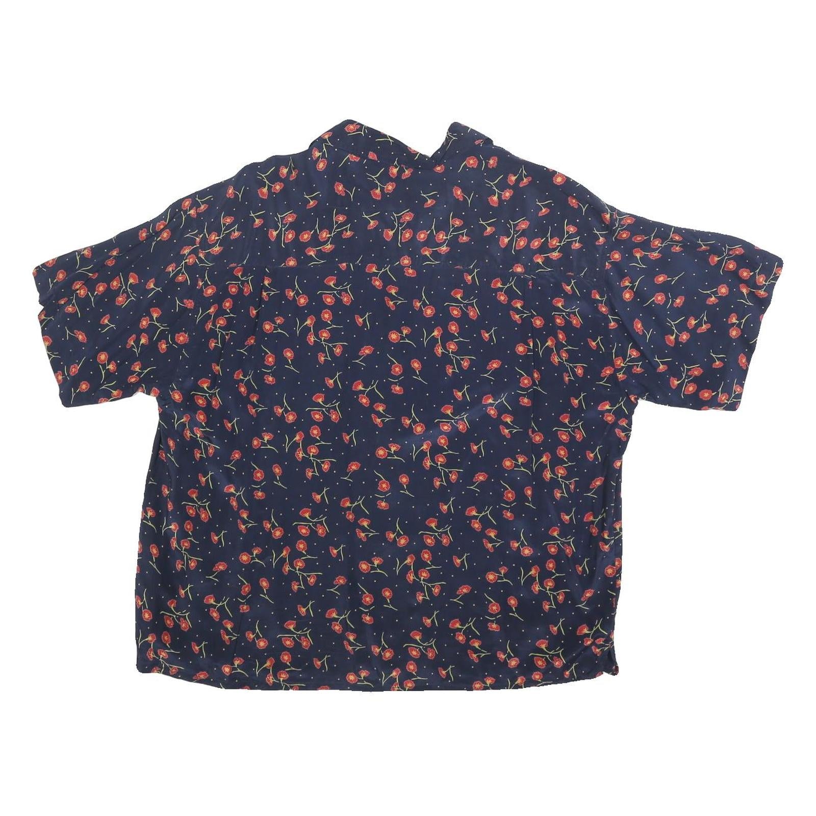 SPENGLER Womens Navy & Red Floral Shirt XL Casual Button Front Relaxed Fit