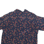 SPENGLER Womens Navy & Red Floral Shirt XL Casual Button Front Relaxed Fit