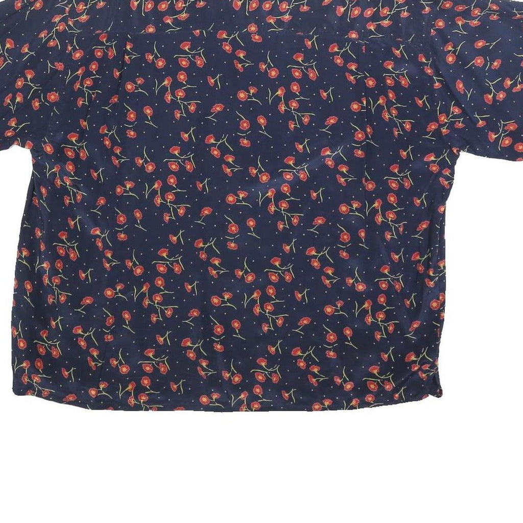 SPENGLER Womens Navy & Red Floral Shirt XL Casual Button Front Relaxed Fit