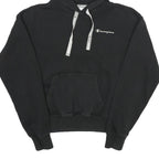 CHAMPION Womens Black Hoodie L Cotton Blend Pullover Drawstring Hood