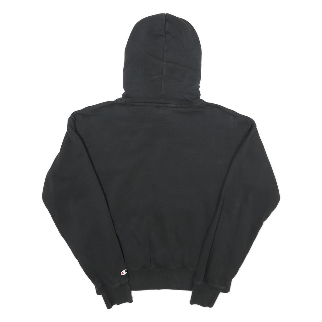 CHAMPION Womens Black Hoodie L Cotton Blend Pullover Drawstring Hood
