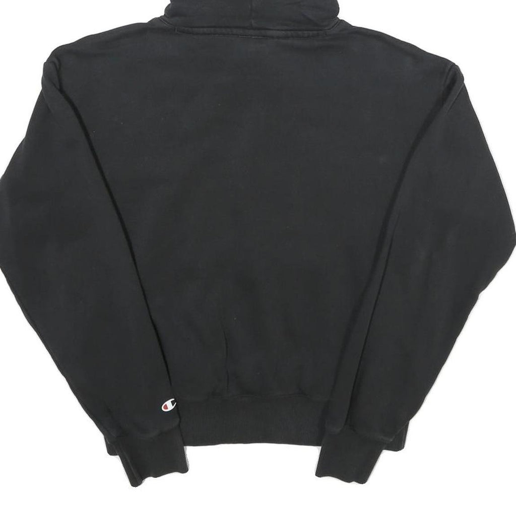 CHAMPION Womens Black Hoodie L Cotton Blend Pullover Drawstring Hood