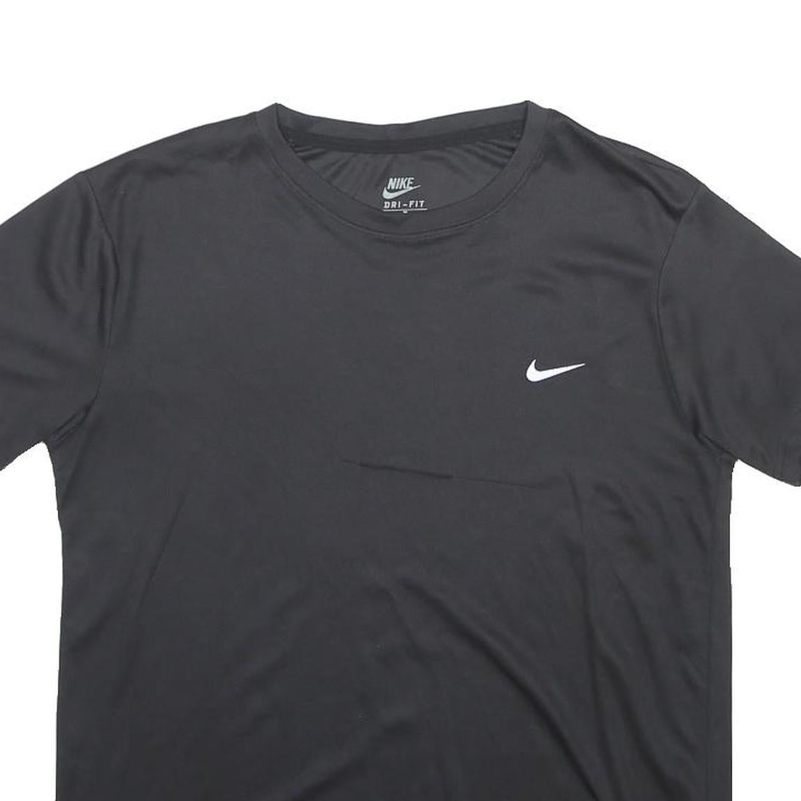 NIKE Mens Black Graphic T-Shirt M Short Sleeve Crew Neck Performance Activewear