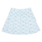 KENZO Womens Blue Floral Pleated Mini Skirt Polyester Blend M Designer