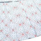 KENZO Womens Blue Floral Pleated Mini Skirt Polyester Blend M Designer