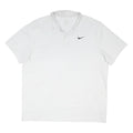 NIKE Mens White Polo Shirt 2XL Cotton Blend Short Sleeve Basic Sportswear