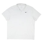 NIKE Mens White Polo Shirt 2XL Cotton Blend Short Sleeve Basic Sportswear