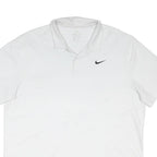 NIKE Mens White Polo Shirt 2XL Cotton Blend Short Sleeve Basic Sportswear