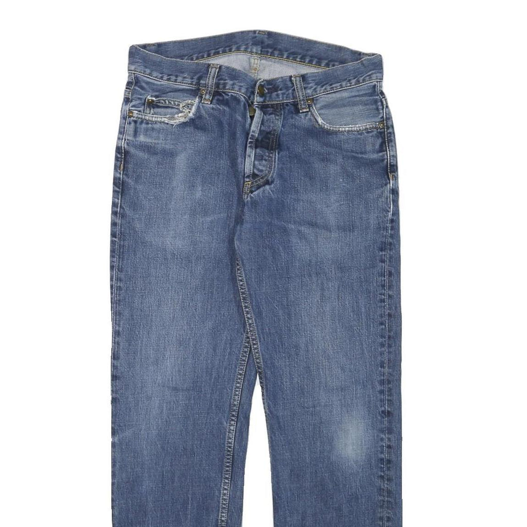 CARHARTT Mens Regular Blue Denim Jeans W30 L29 Button Closure Classic Fit