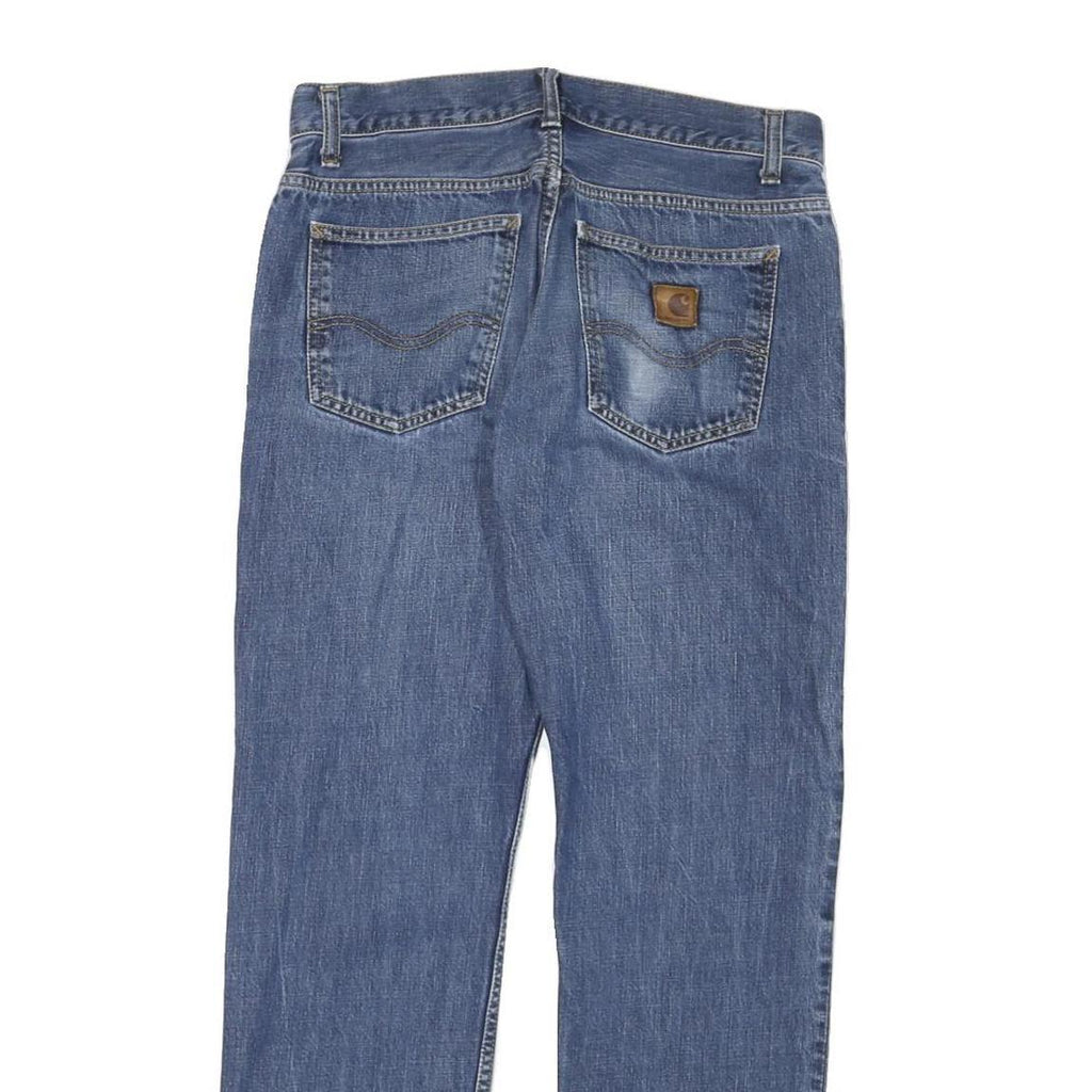CARHARTT Mens Regular Blue Denim Jeans W30 L29 Button Closure Classic Fit