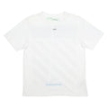 OFF-WHITE Mens White & Black Graphic T-Shirt S Short Sleeve Crew Neck Cotton