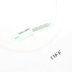 OFF-WHITE Mens White & Black Graphic T-Shirt S Short Sleeve Crew Neck Cotton